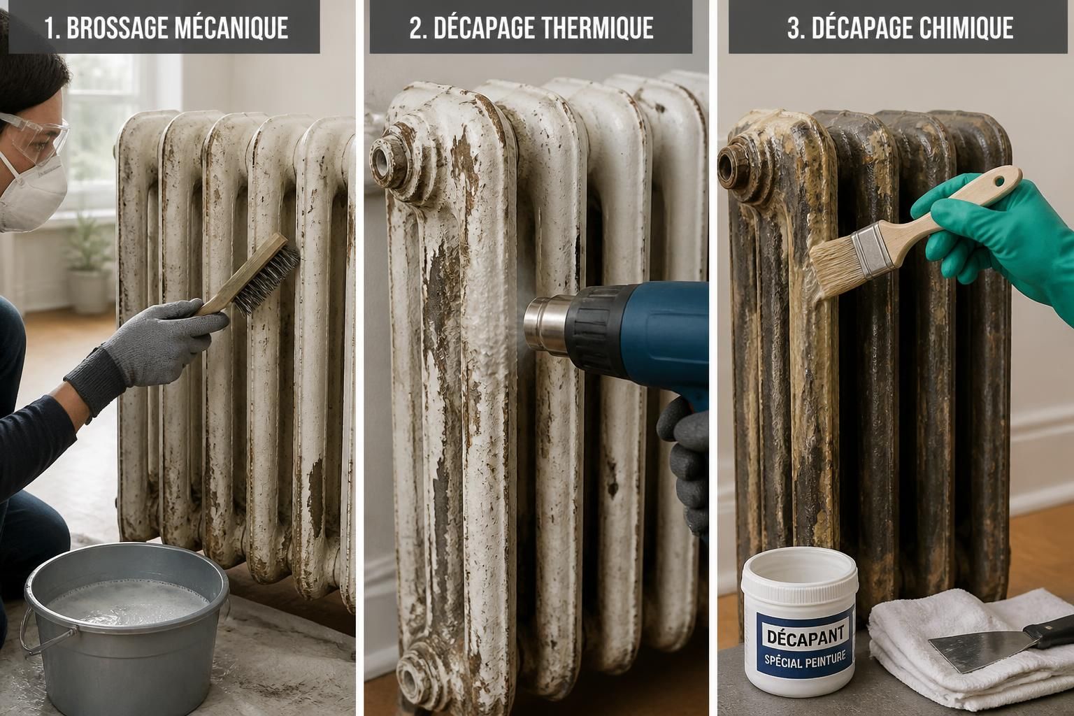 découvrez 3 méthodes efficaces pour décaper un radiateur en fonte et redonner vie à vos radiateurs anciens en toute simplicité.